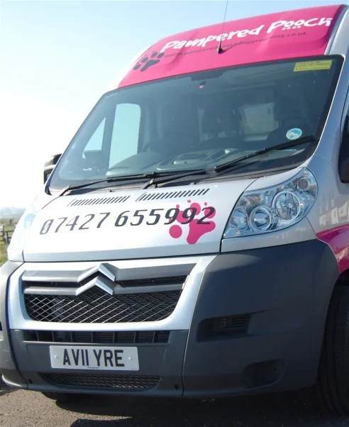 The Pampered Pooch mobile grooming van